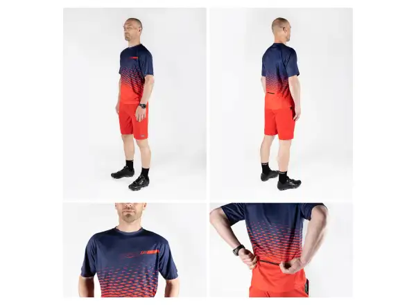 Force Angle MTB pánský dres krátký rukáv modrá/červená