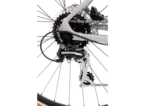 Rock Machine CrossRide 300 Lady gloss light grey/dark grey dámske trekingové kolo