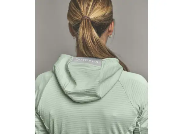 Ortovox Fleece Light Grid Hoody dámská mikina Green Acid