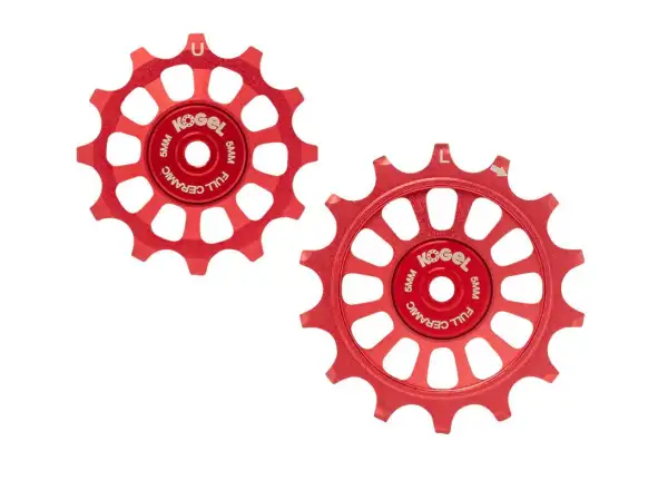 Kogel silniční kladky celokeramické pro Shimano Dura Ace / Ultegra / 105 12/14 z. Red