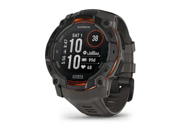 Garmin Instinct 3 Solar 50 mm chytré hodinky Black/Charcoal pásek