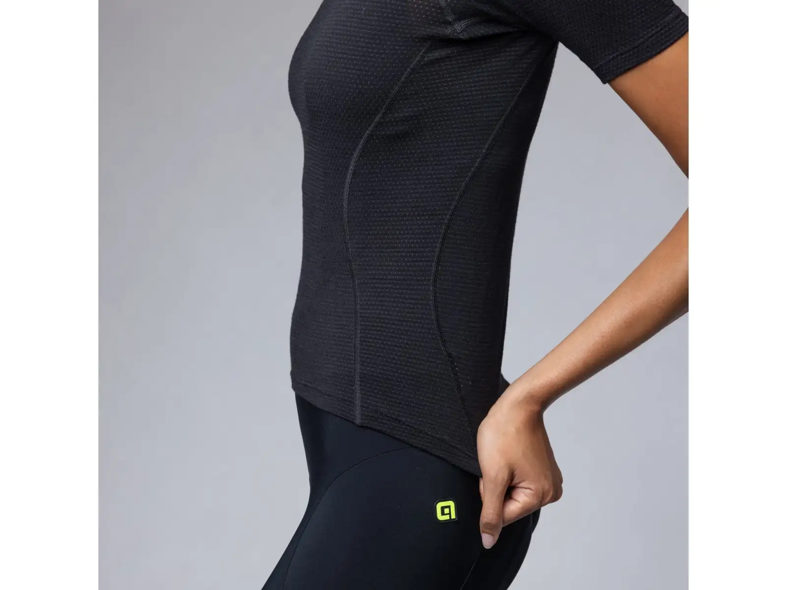 Alé Intimo Merino dámské spodní triko krátký rukáv Black