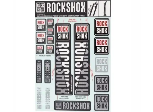 Rock Shox Decal Kit polepy vidlic 30/32/RS1 bílá