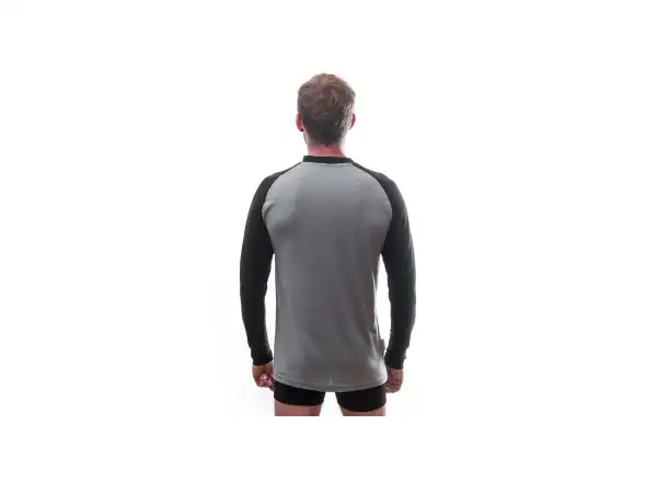 Sensor Merino Active Pt Adventure pánské triko dlouhý rukáv šedá/černá