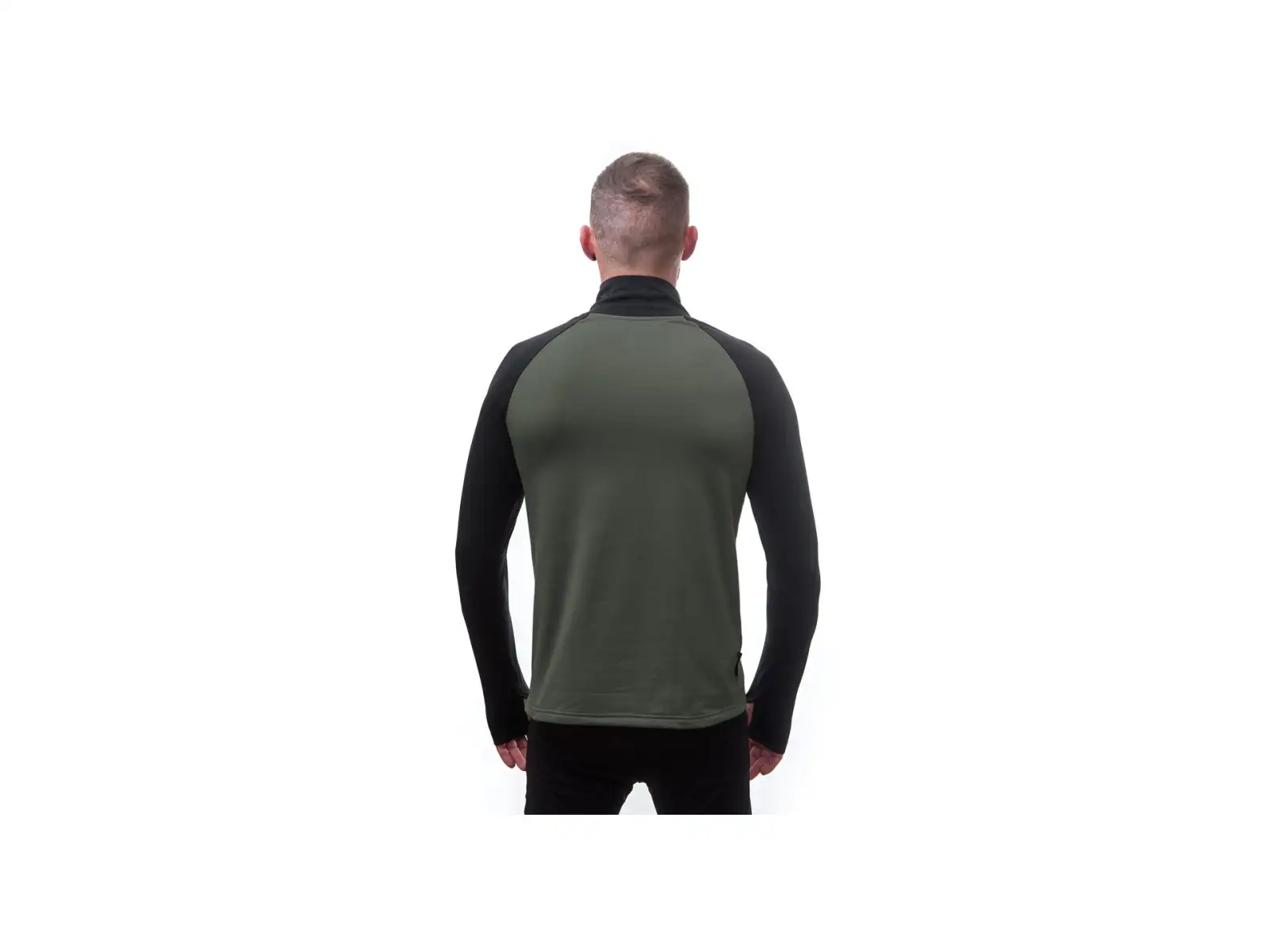 Sensor Coolmax Thermo pánská mikina Olive Green/černá