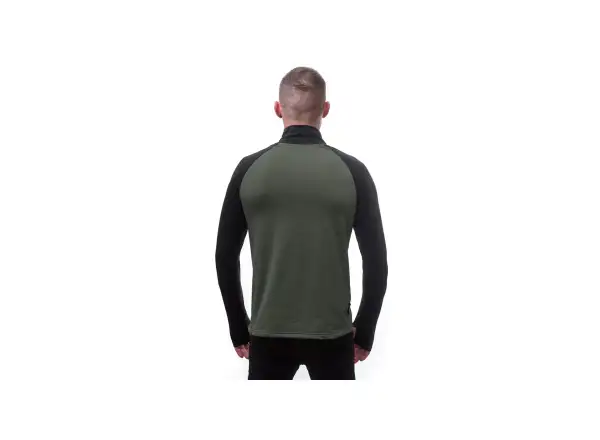 Sensor Coolmax Thermo pánská mikina Olive Green/černá
