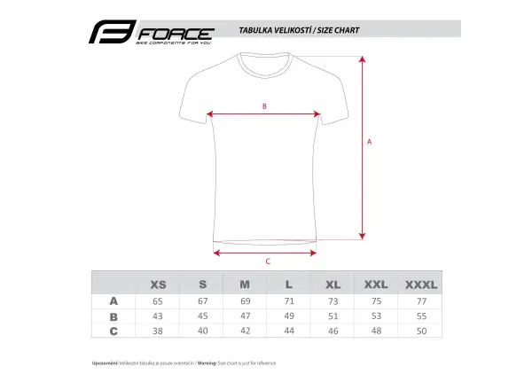 Force Bike pánské triko krátký rukáv modrá