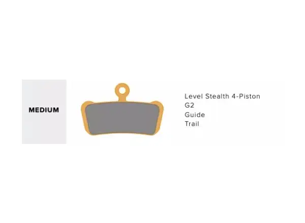 Sram Guide/G2 brzdové destičky Fe Medium organické - montážní balení