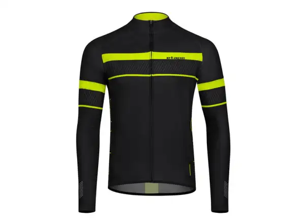 Etape Comfort 2.0 pánský dres dlouhý rukáv černá/žlutá fluo