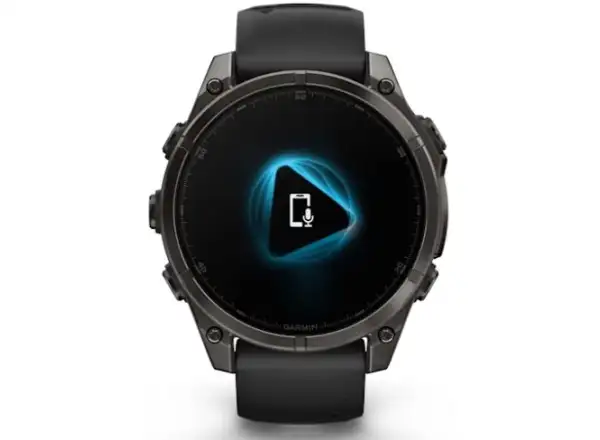 Garmin fenix 8 - 47 mm AMOLED Sapphire chytré hodinky Carbon grey DLC titanium Black/Gray