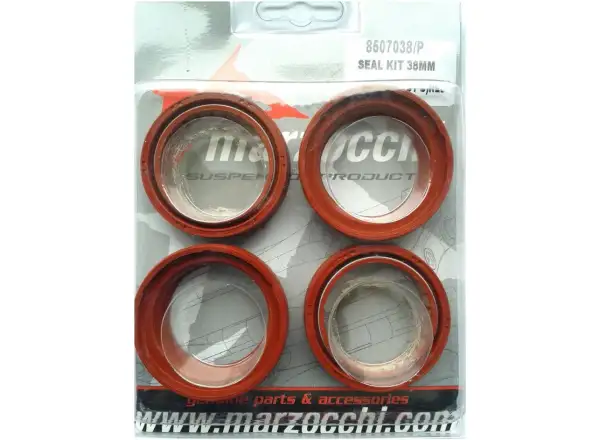 Marzocchi sada těsnění NOK 38mm, 2 olej 2 prach červené
