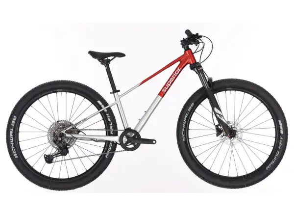 Superior TEAM 27.3 dětské kolo Gloss Brushed Alu / Red
