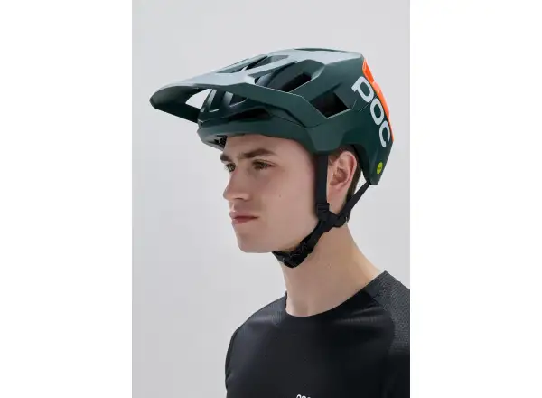 POC Kortal Race MIPS MTB přilba Pargasite Green Matt/Fluorescent Orange Matt
