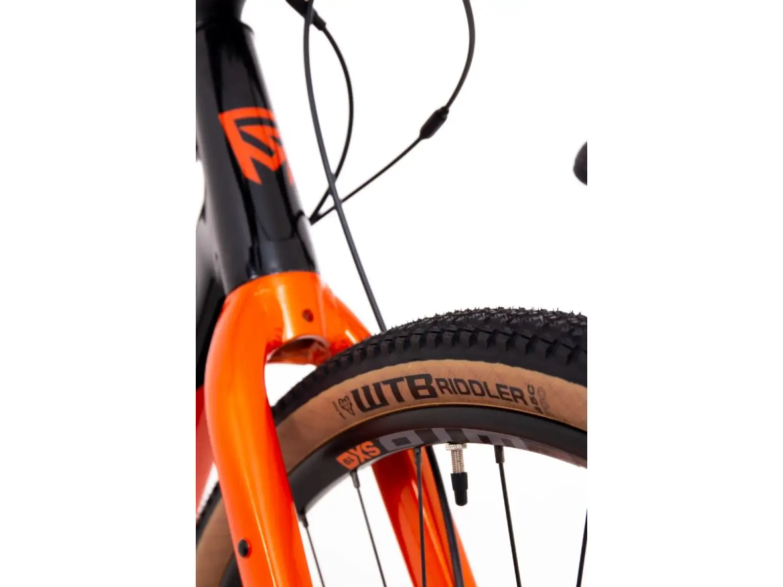 Rock Machine Gravelride 200 gravel kolo Gloss Black/Brick Orange/Silver