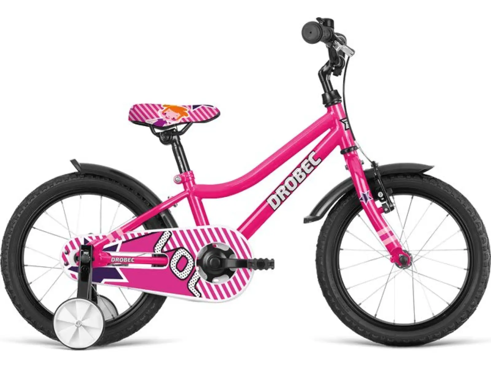 Dema Drobec 16 Junior 1 Speed 2021 růžové dětské kolo