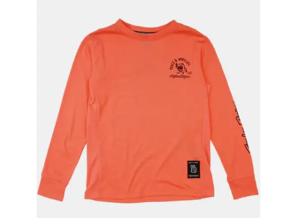 Troy Lee Designs Skyline Ride Tee dětský dres dlouhý rukáv P&W Melon