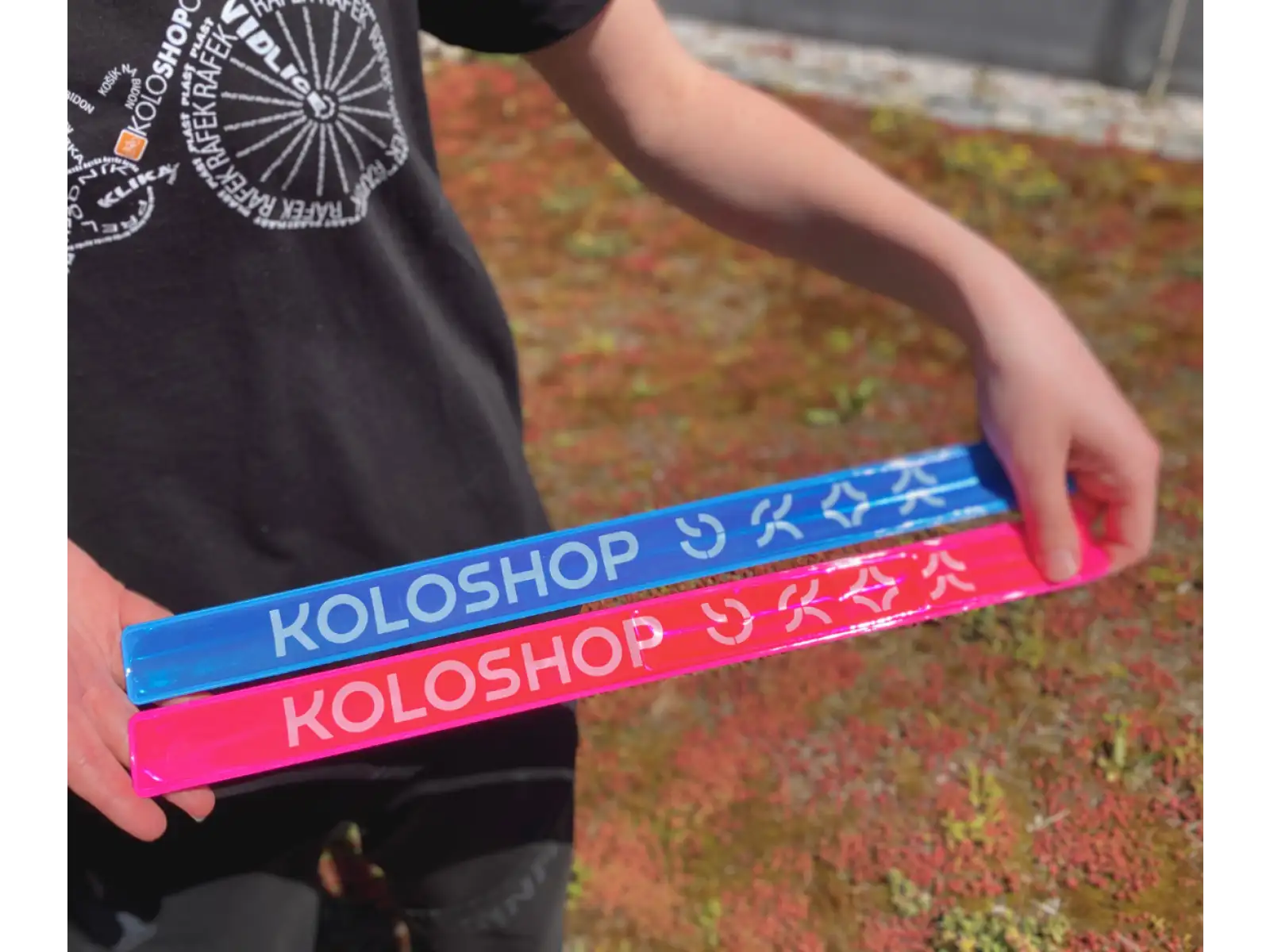 Koloshop páska 40 cm reflexní růžová
