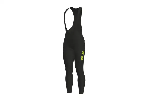 ALÉ Calzamaglia C/B Winter pánské zimní cyklistické kalhoty black/fluo yellow