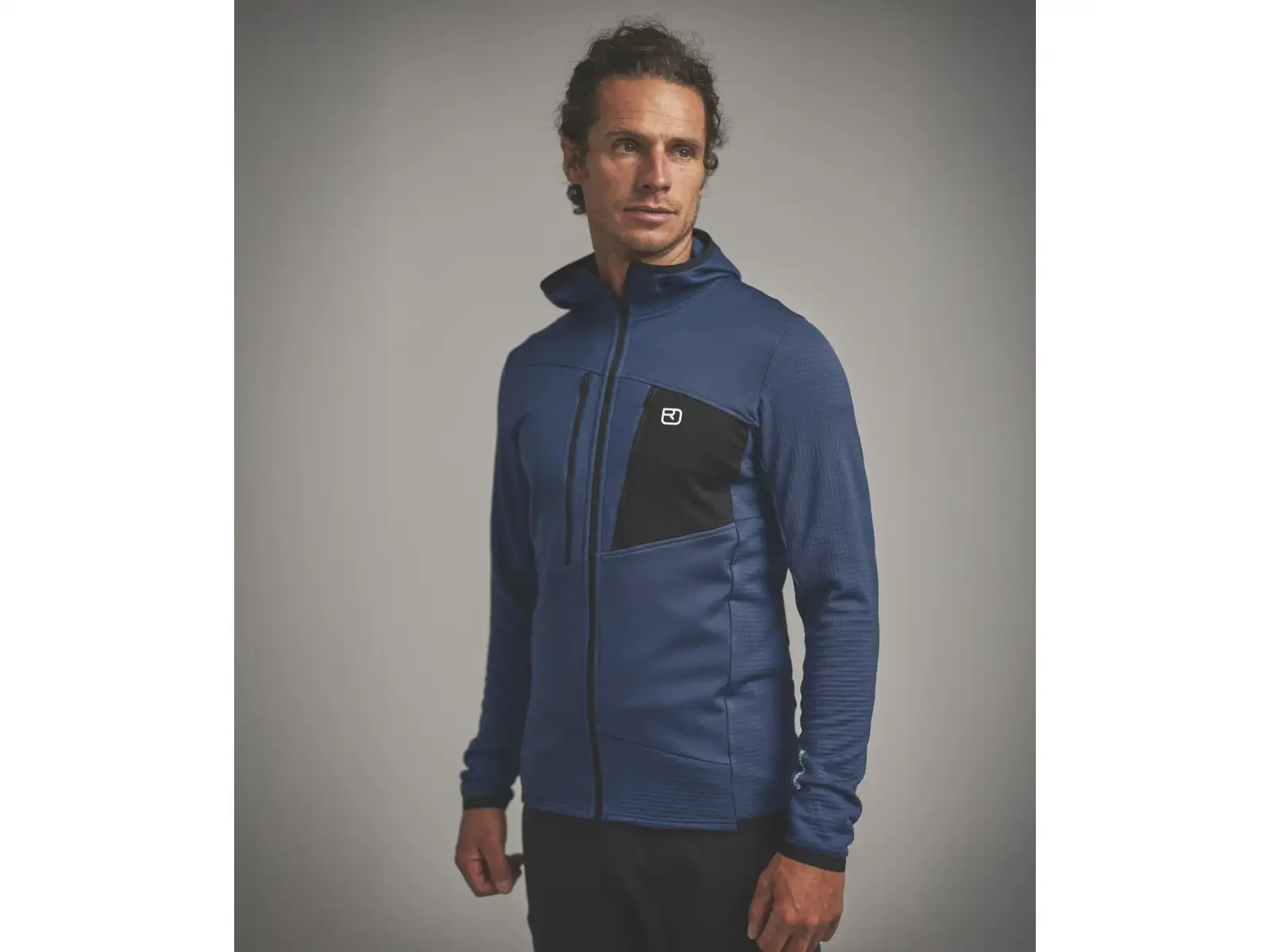Ortovox Fleece Grid Hoody pánská mikina Black Raven