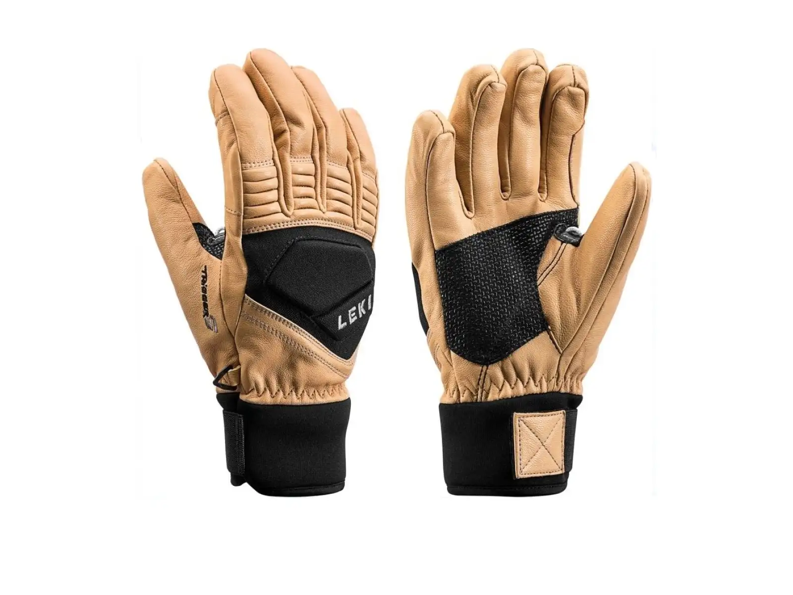 Leki Progressive Copper S, sjezdové rukavice tan/black