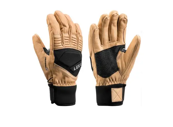 Leki Progressive Copper S, sjezdové rukavice tan/black