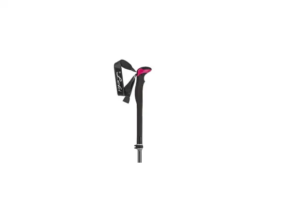 Leki Winter tour Vario Carbon dámské skiap. hole black/dark anth./berry/white 100-120 cm
