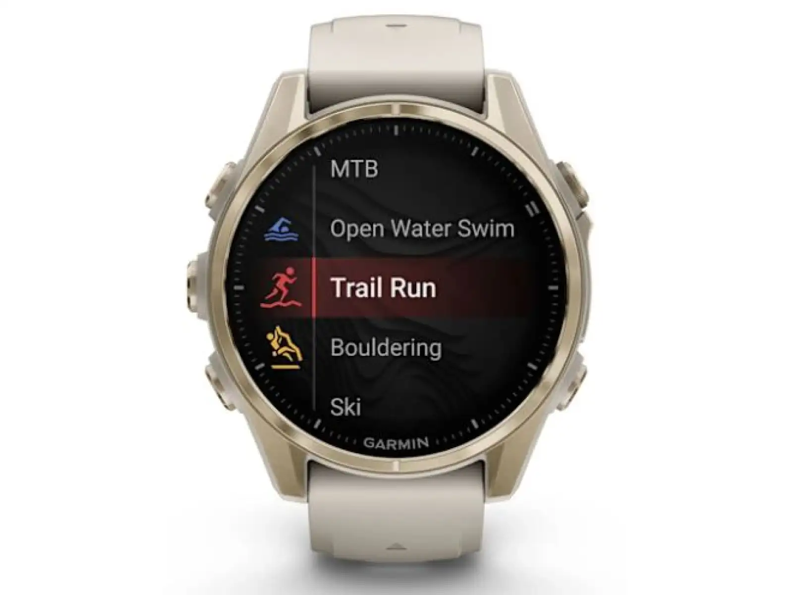 Garmin fenix 8 - 43 mm AMOLED Sapphire chytré hodinky Soft Gold Fog grey