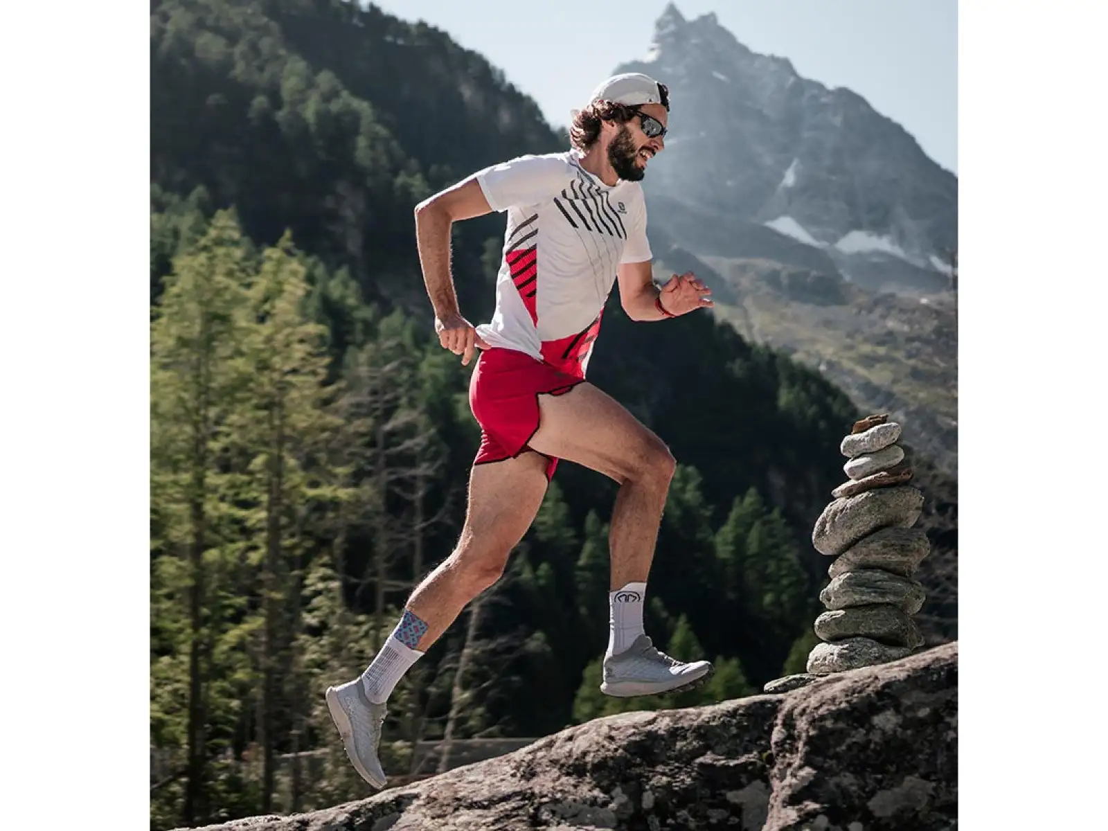 Sidas Run Anatomic Crew běžecké ponožky bílá