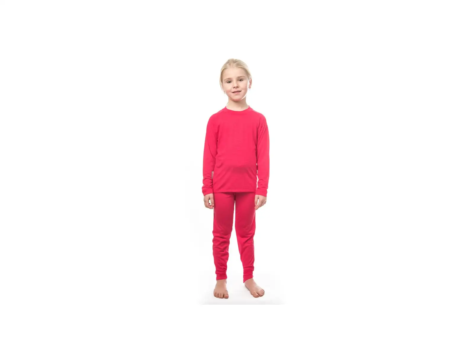 Sensor Merino Air dětský set triko dlouhý rukáv + spodní kalhoty Magenta