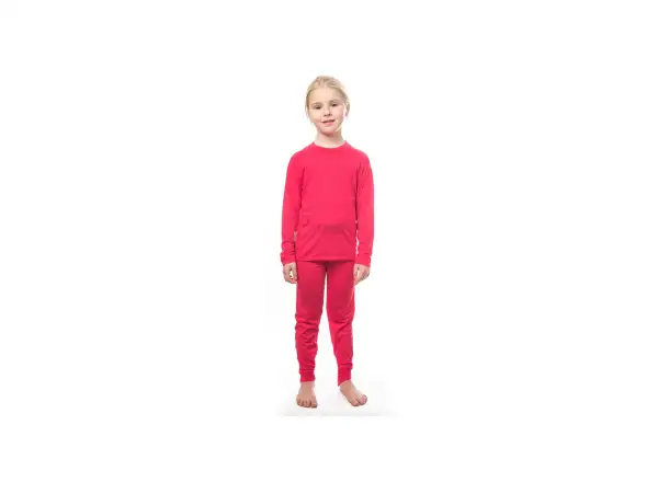 Sensor Merino Air dětský set triko dlouhý rukáv + spodní kalhoty Magenta