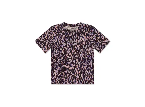 Mons Royale Icon Merino dámské triko krátký rukáv Rock Leopard