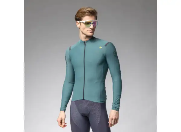 Alé R-EV1 Warm Race pánský dres zateplený dlouhý rukáv Pier Green