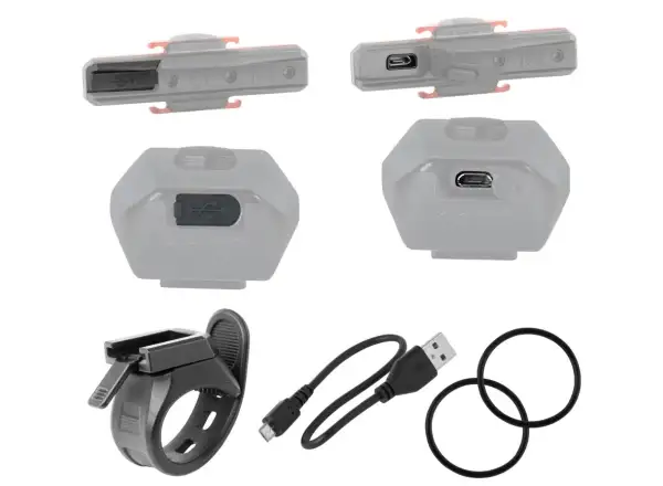 Force Glare sada světel přední a zadní USB