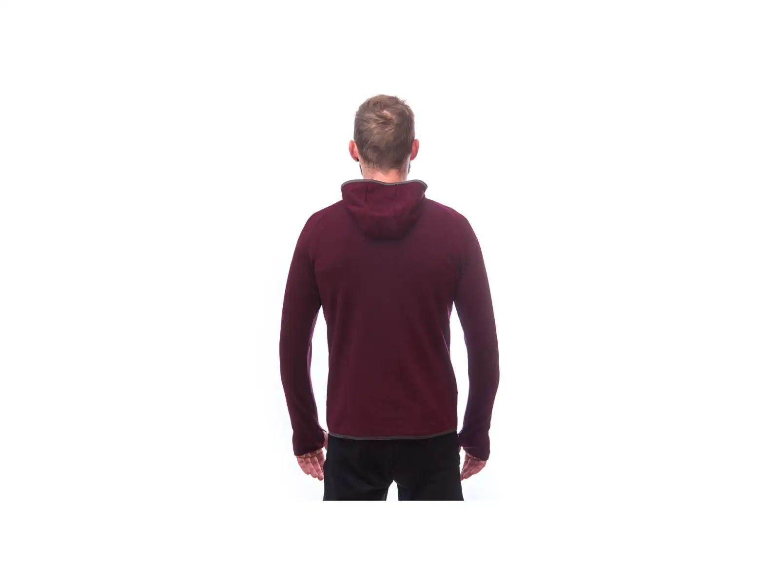 Sensor Merino Upper Heli pánská mikina Port Red