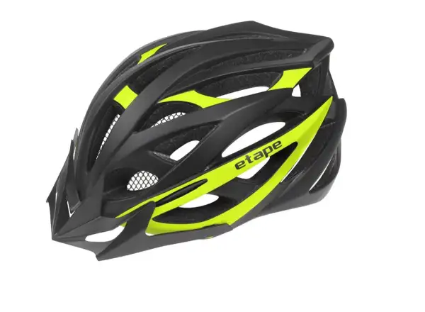 Etape Magnum cyklistická přilba černá/žlutá fluo mat