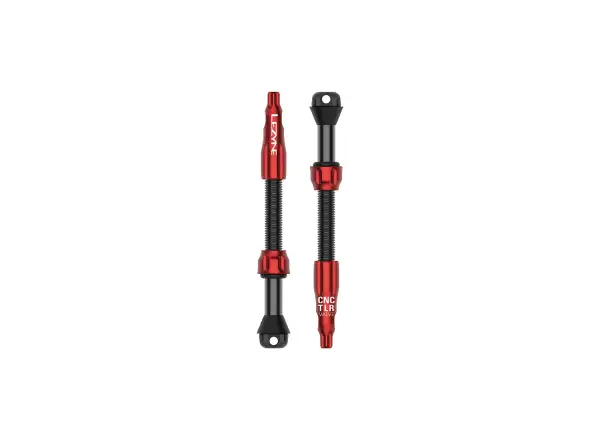 Lezyne CNC Pro bezdušové ventilky 60mm Red