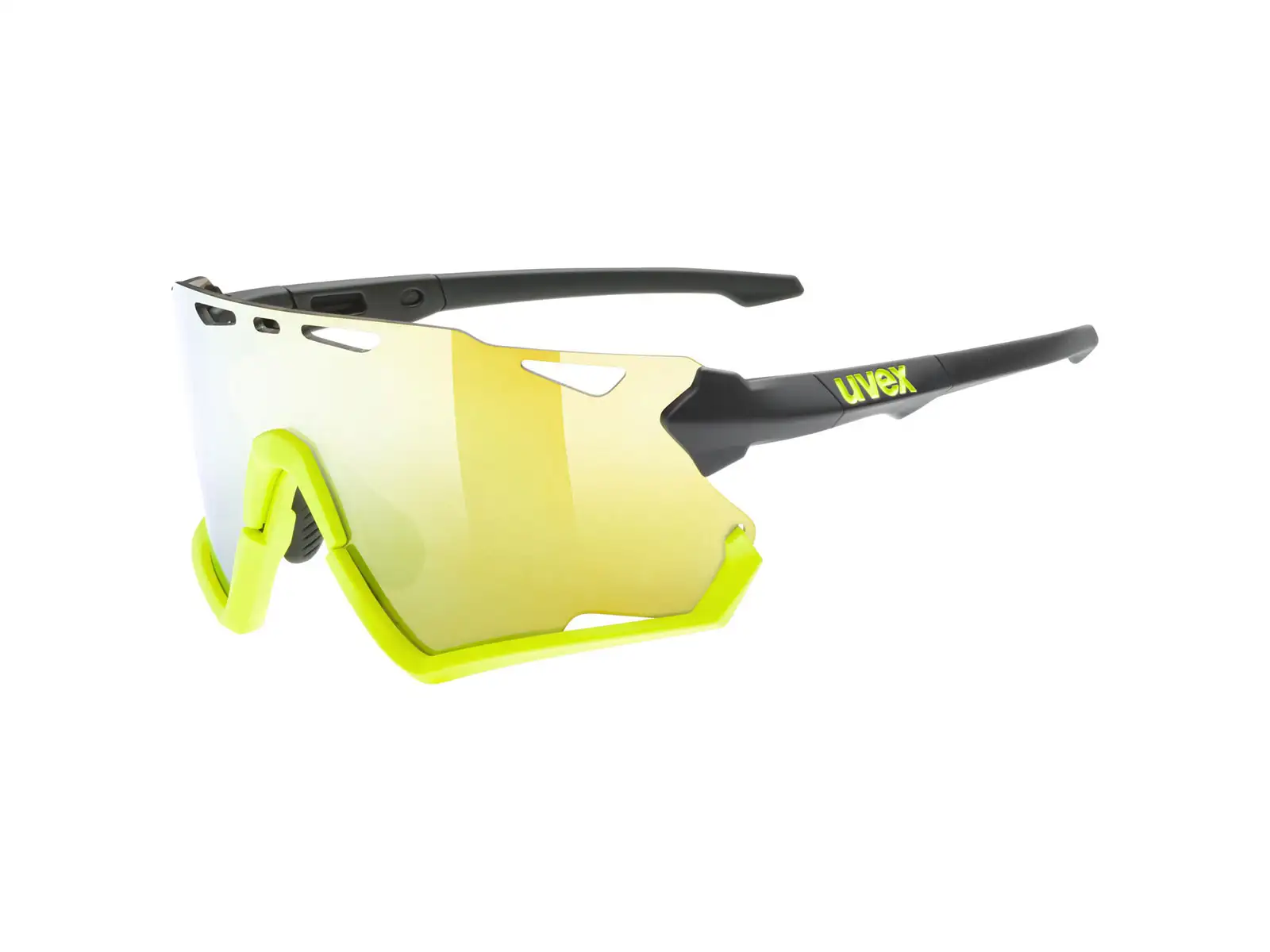 UVEX Sportstyle 228 brýle Black Lime Mat / Mirror Yellow (Cat. 3)