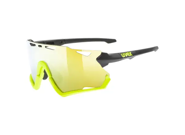 UVEX Sportstyle 228 brýle Black Lime Mat / Mirror Yellow (Cat. 3)