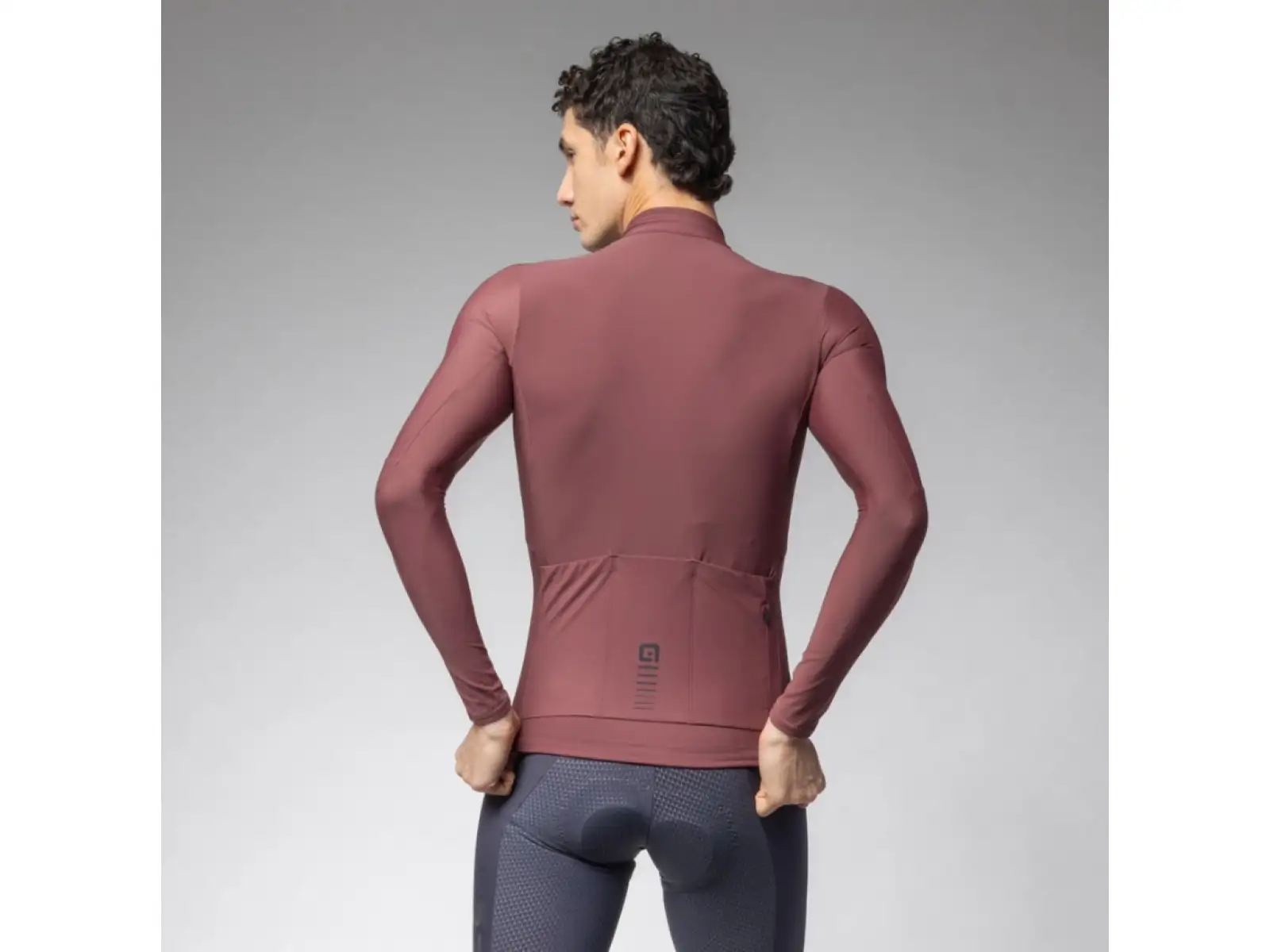 Alé R-EV1 Warm Race pánský zateplený dres dlouhý rukáv Burgundy