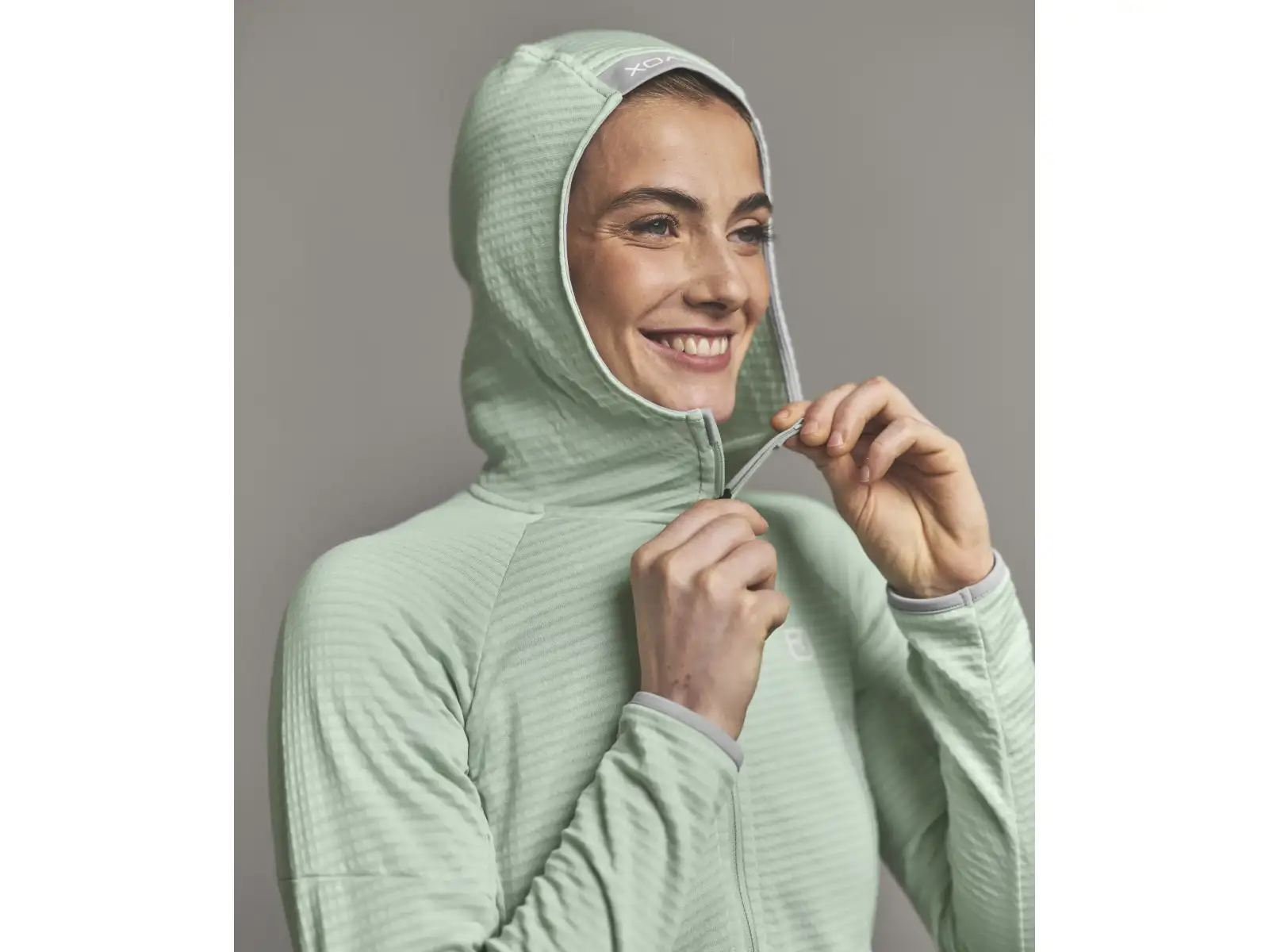 Ortovox Fleece Light Grid Hoody dámská mikina Green Acid