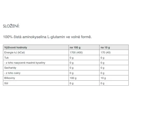 Sponser L-glutamine 100% Pure glutamin 350 g