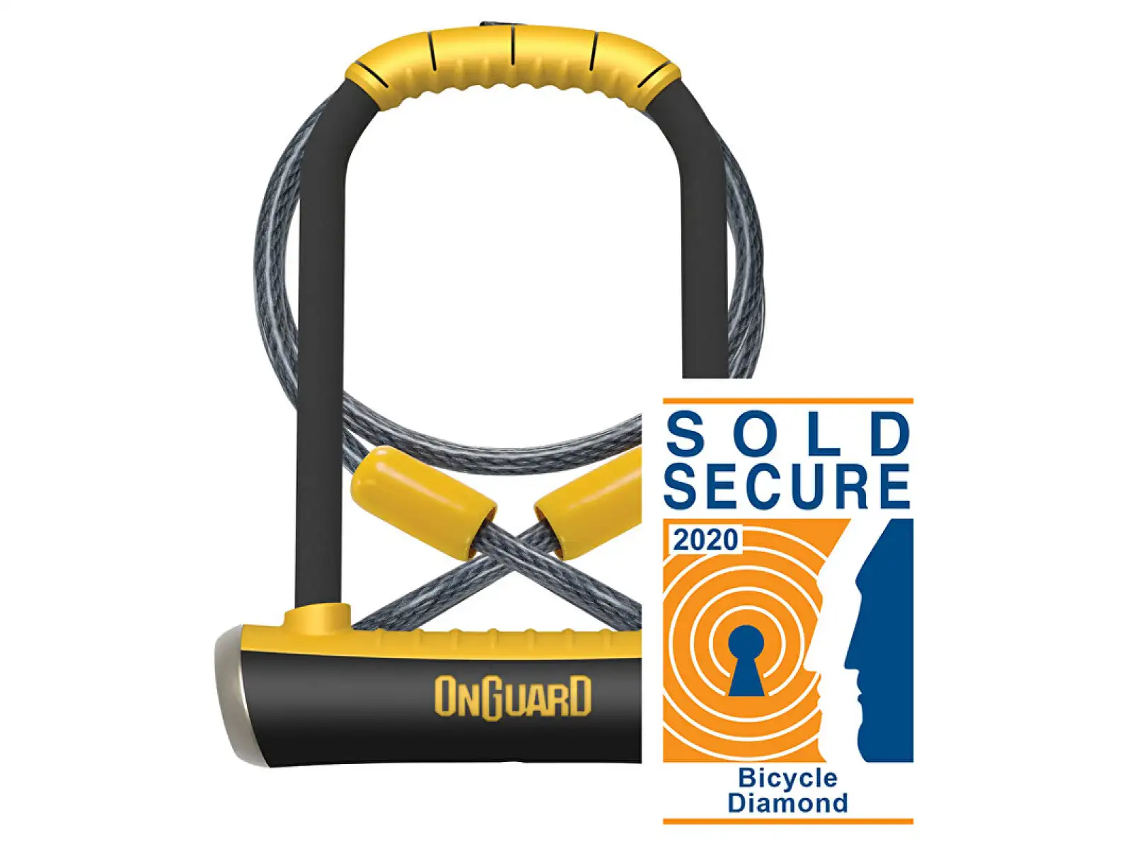 ONGUARD Pitbull zámek podkova 115×230×14 mm + lanko 1200×10 mm