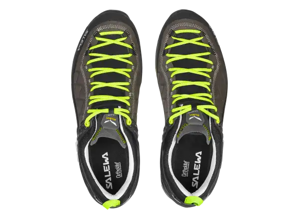 Salewa Mountain Trainer 2 Leather pánské boty Smoked/Fluo Green