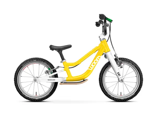 Woom GO 1 Plus Vibrant Yellow 14 dětské odrážedlo