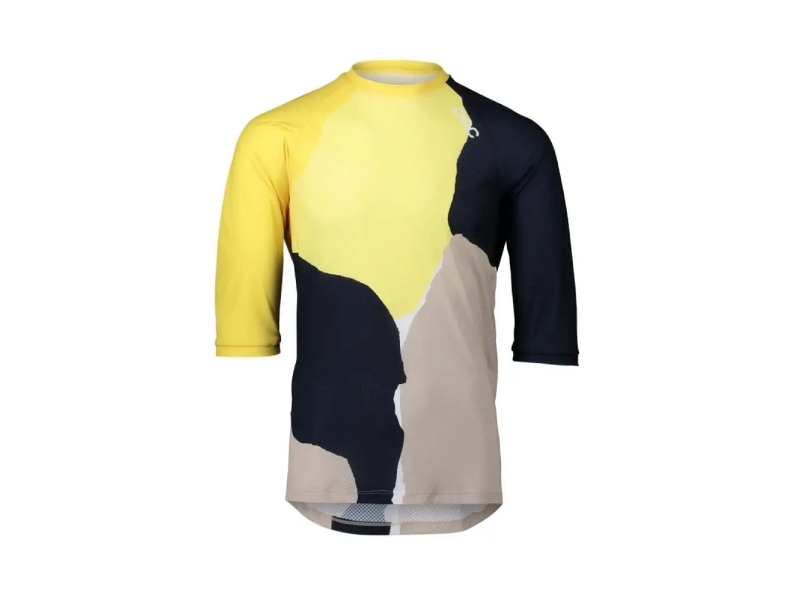 POC Pure dámský MTB dres 3/4 rukáv Color Splashes Multi Sulfur Yellow