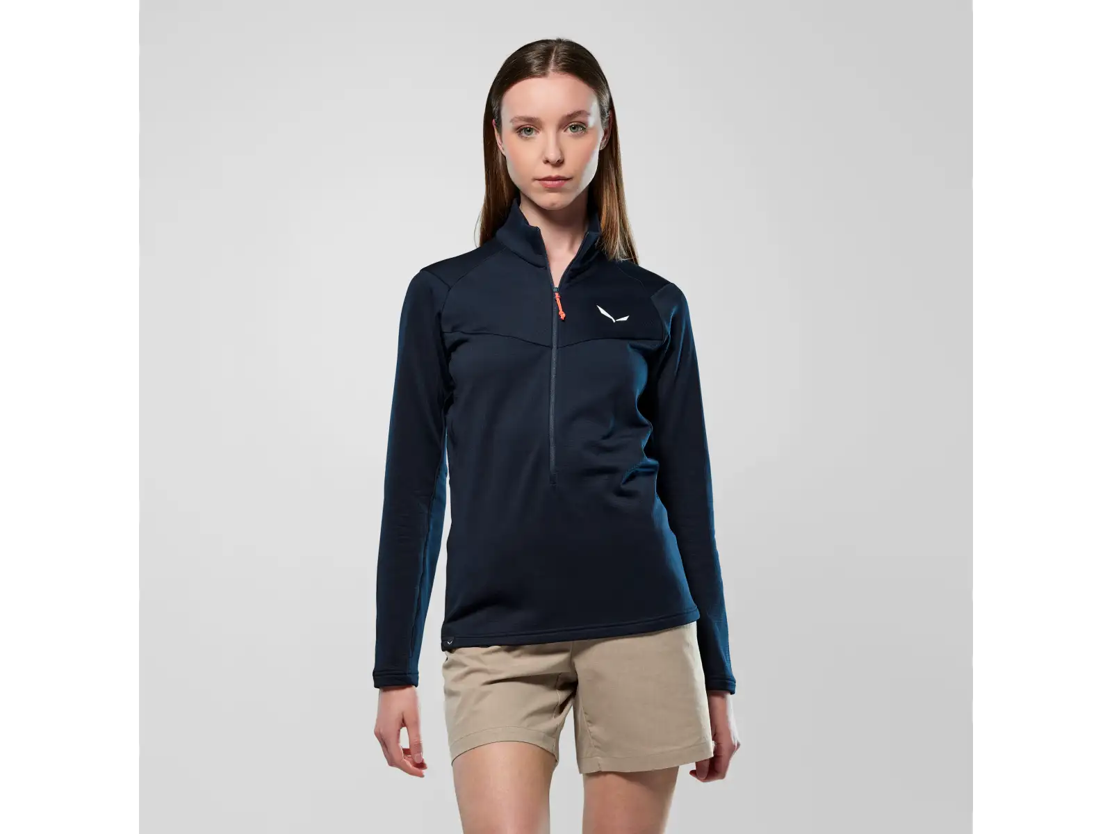 Salewa Puez Cammino Polarlite Half-Zip dámská mikina Navy Blazer