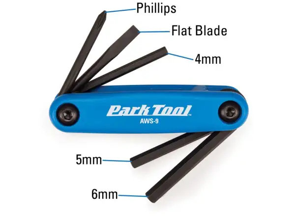 Park Tool AWS-9-2 sada klíčů v noži 5ks