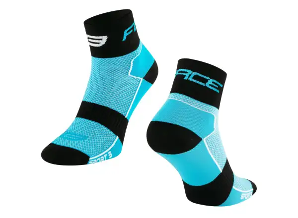 Force Sport 3 cyklistické ponožky modrá/černá