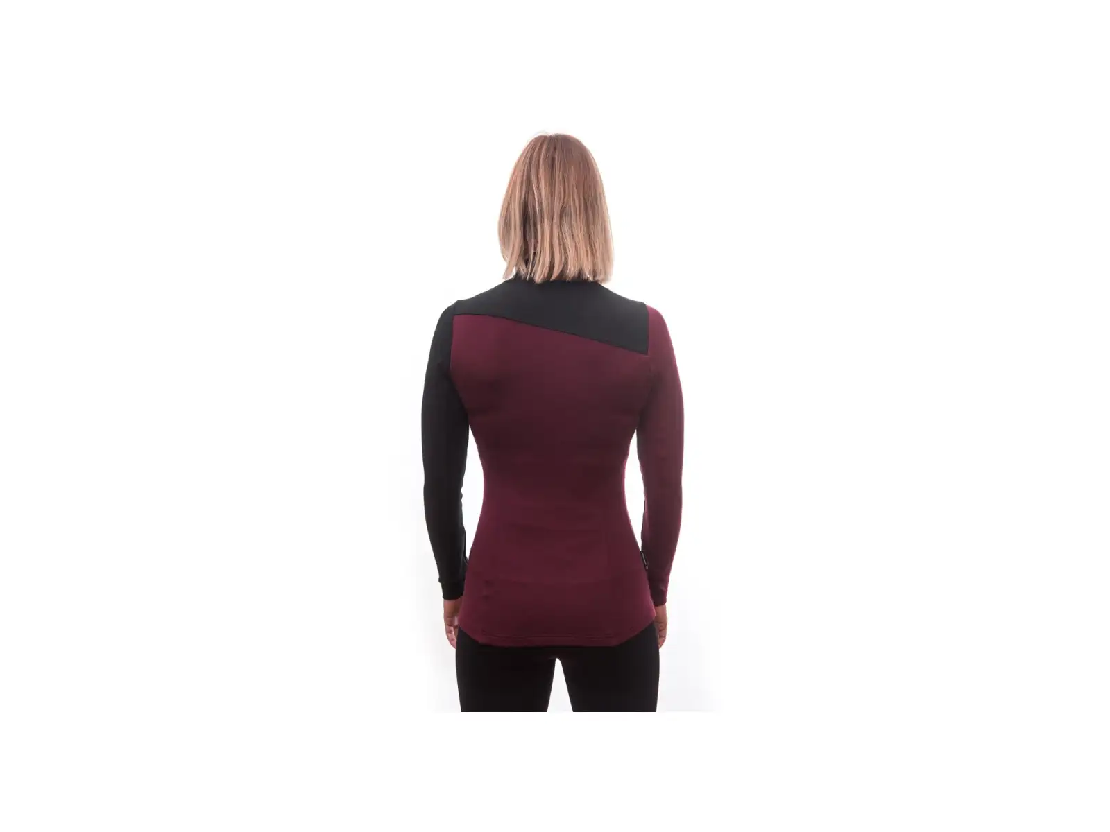 Sensor Merino Extreme dámské triko dlouhý rukáv černá/port red