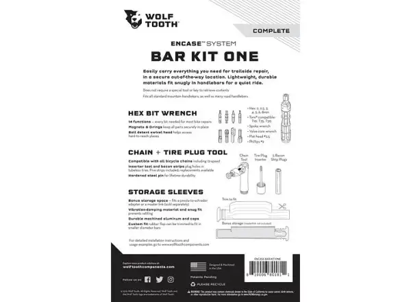 Wolf Tooth EnCase System Bar sada nářadí One pro řídítka 17,5 mm